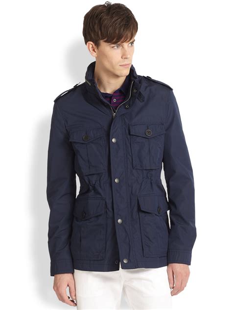 burberry brit jacket mens blue with zip|burberry brit jackets on sale.